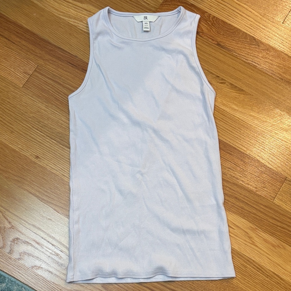 Banana Republic Petite XS Lilac Ribbed Tank